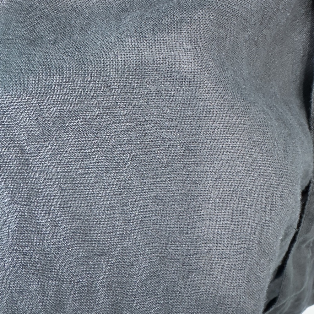 Quince 100% European Linen Button Front Dress Black Small Pockets Minimalist - Picture 12 of 15